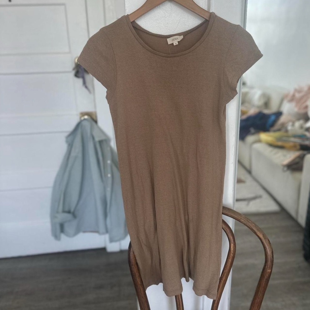 OZMA raw silk tee shirt dress